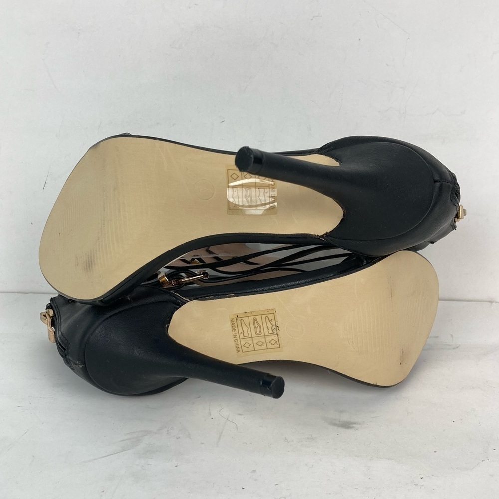 MACHI Black Strappy Boadan Heels/ Sandals   Size 7 - Picture 12 of 14